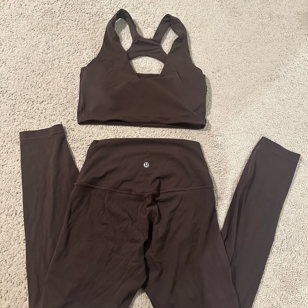 Lululemon “espresso” brown set NOT SOLD AT LULU ANYMORE rare